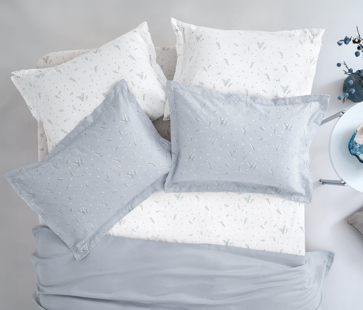 Ramona Bamboe Piqueset Lichtblauw
