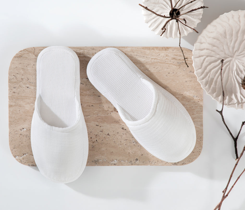 Harold Mousseline Slippers Wit
