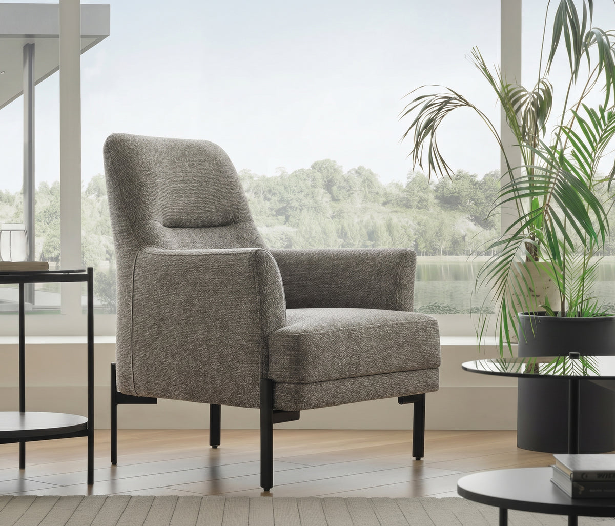 Terra Fauteuil Bouclé Steengrijs - foto 2
