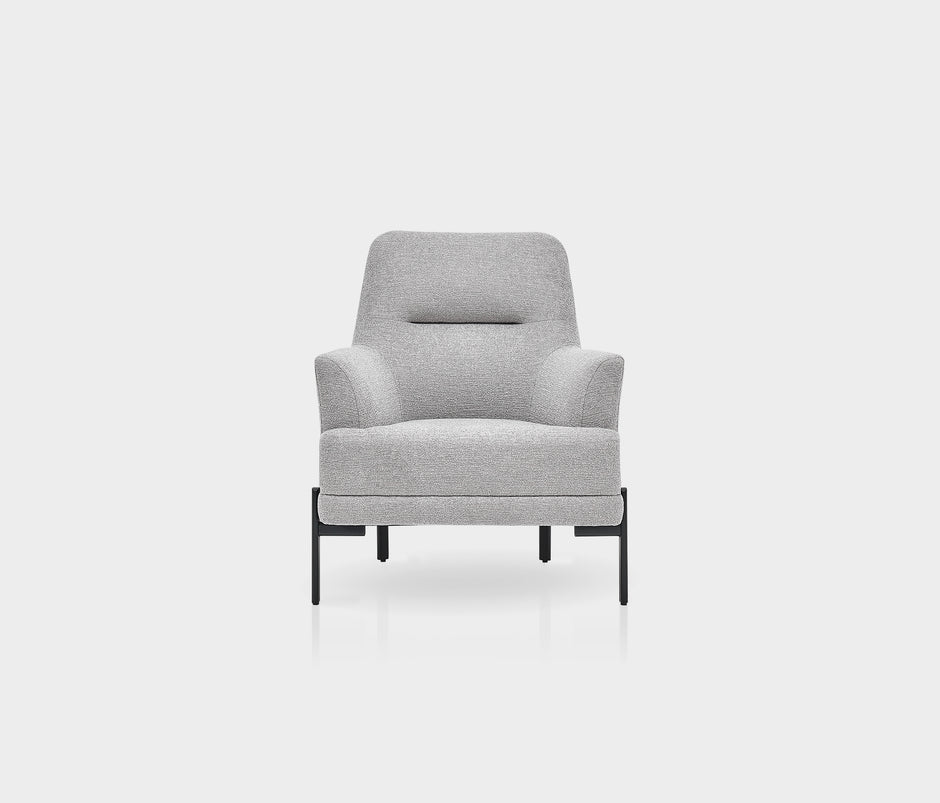 Terra Fauteuil Bouclé Middengrijs