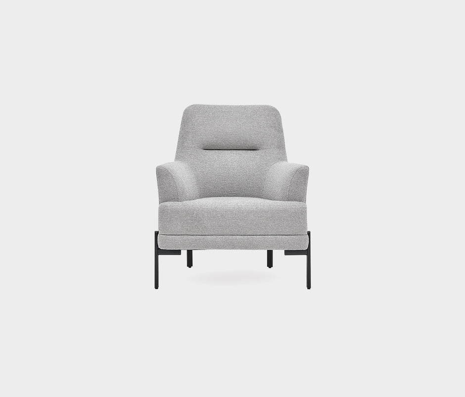 Terra Fauteuil Bouclé Middengrijs