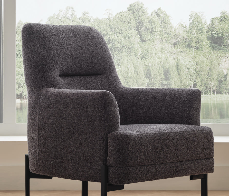 Terra Fauteuil Bouclé Antraciet