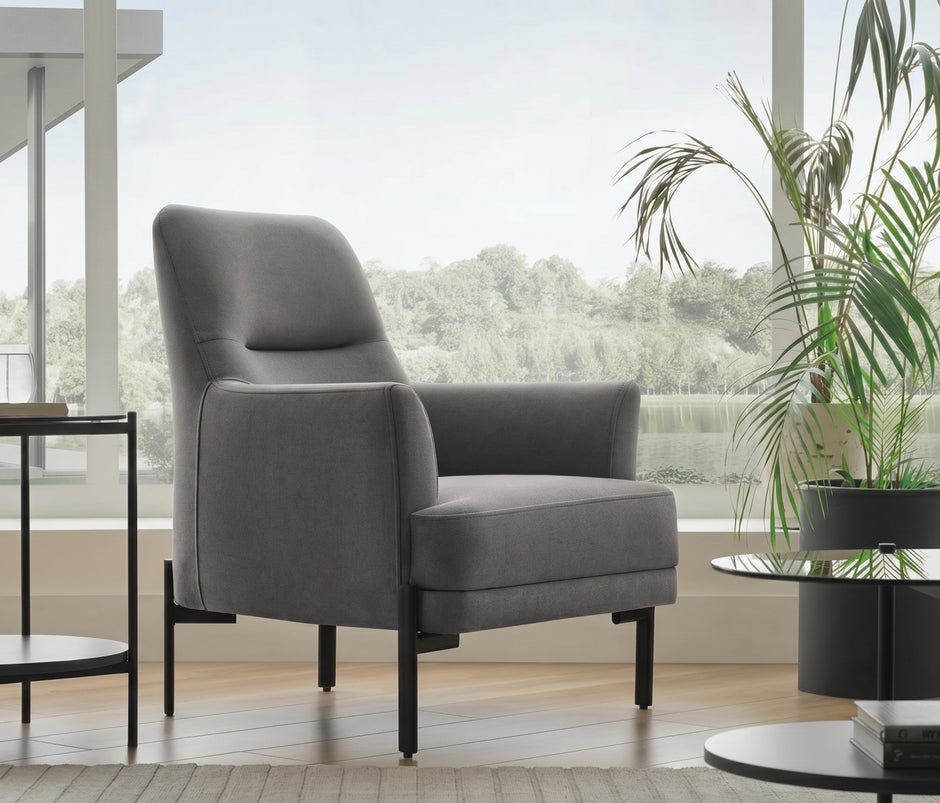 Terra Huisdiervriendelijke Fauteuil Fluweel Grijs