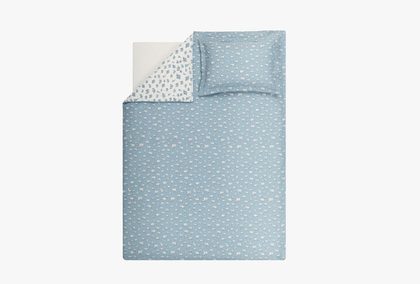 Povey Blauw Dekbedovertrekset Eenpersoons