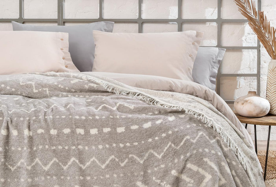 Cora Taupe Bedsprei Eenpersoons