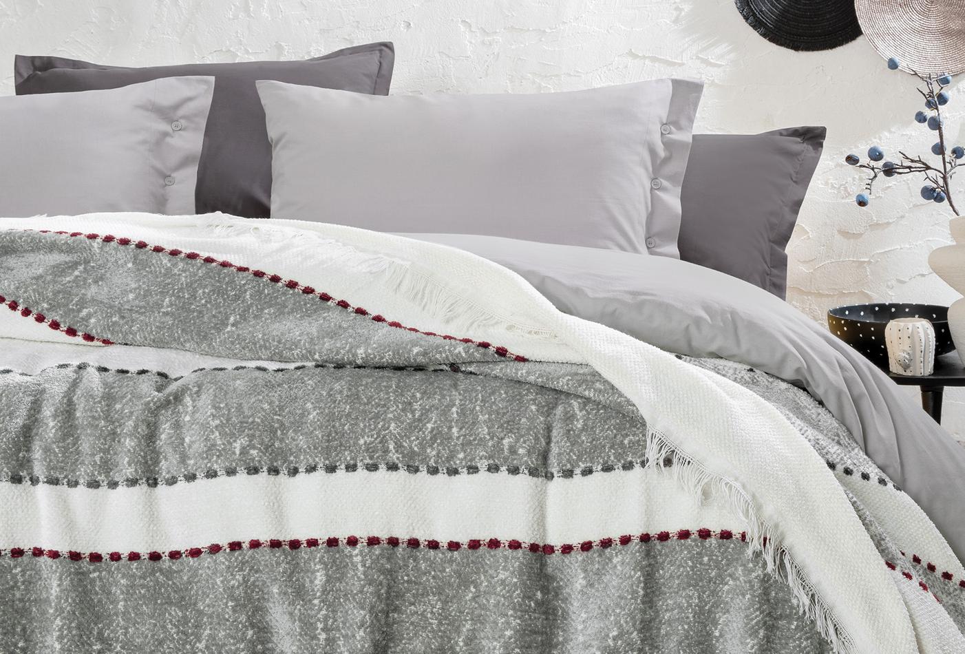 Darla Ekru Grijs Bed Sprei Eenpersoons - foto 3