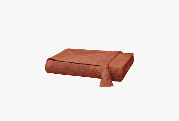 Tina Terracotta Bank Plaid Tv-plaid 130X170 Cm
