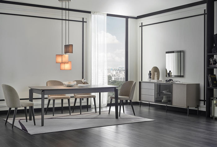 Berta Dressoir Eettafel Vast Cordell Eetkamerstoel 4 stuks