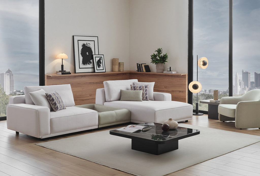 Mesta Modulair Hoekbank Combinatie Rechts Creme - foto 3