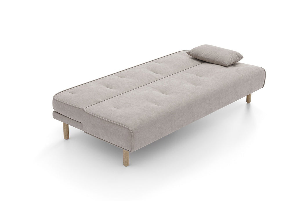 Freda 3-Zitsbank met slaapfunctie Bank Fluweel Creme - foto 3