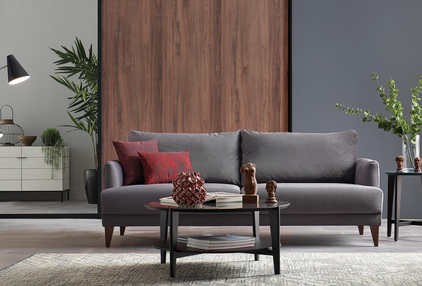 Fiore 3-Zitsbank met slaapfunctie Mohair Melkkleur Bruin - foto 4