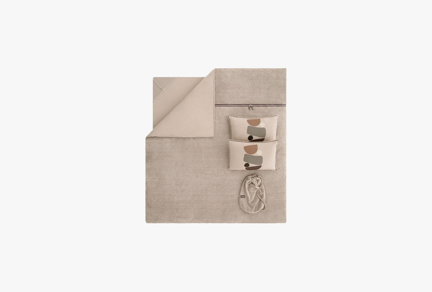 Coverme Stone Beige Deken Dekbedovertrekset Eenpersoons - foto 2