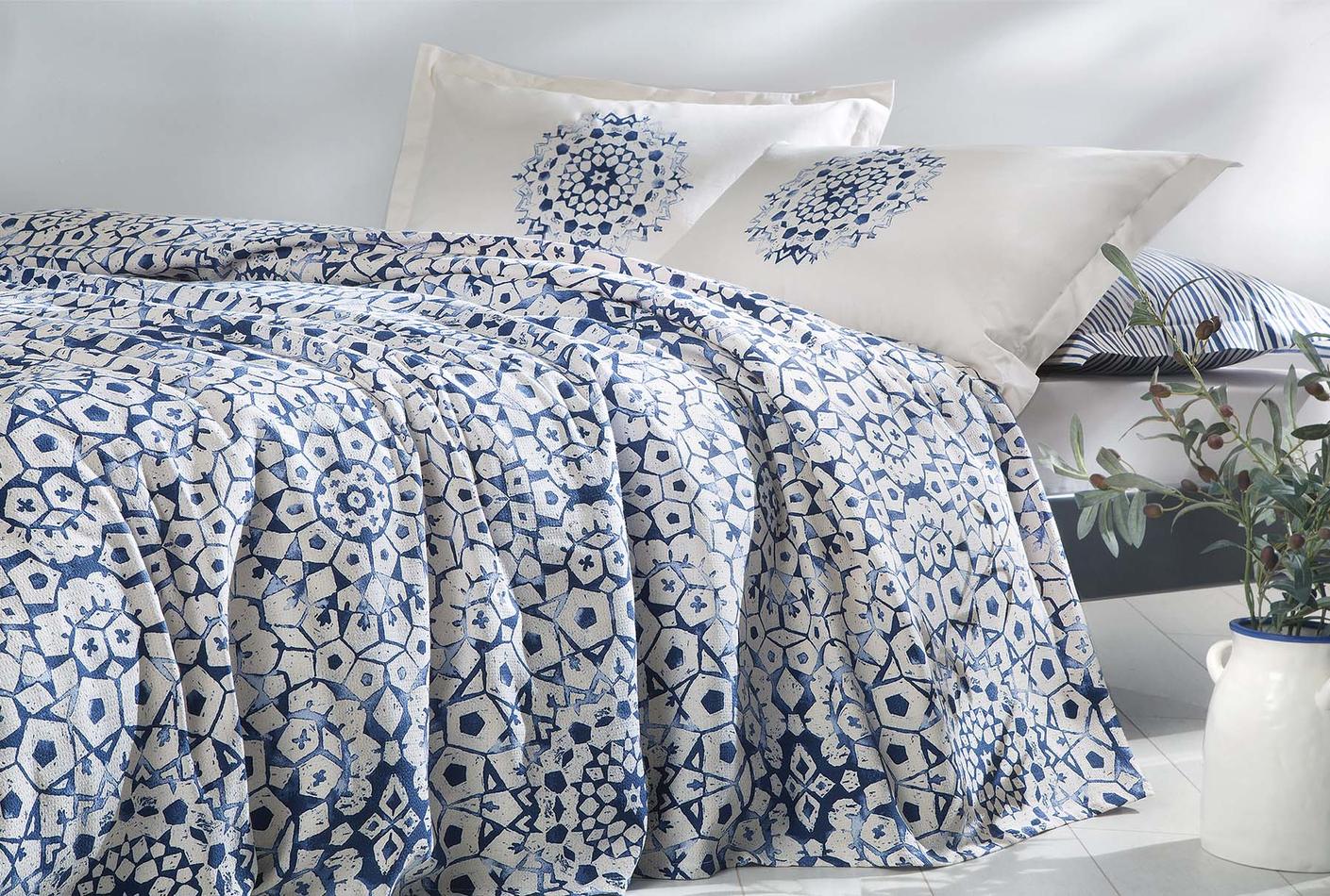 Sancia Blauw Pique Tk Eenpersoons - foto 3