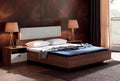 Mistral Bed met hoofdbord 160x200 cm Creme leatherlook