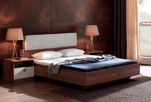 Mistral Bed met hoofdbord 160X200 Cm Creme leatherlook
