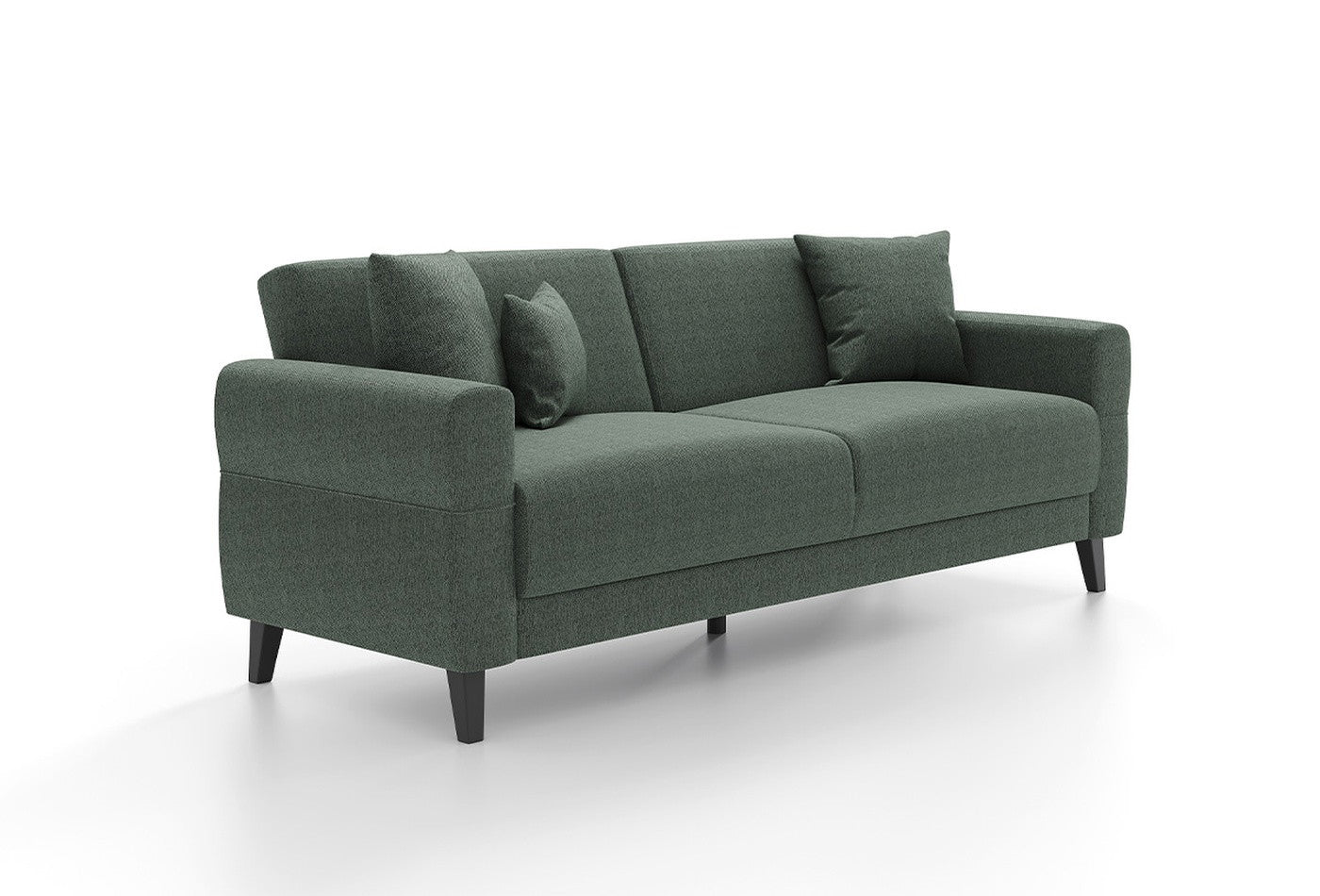 Astera Plus 3-Zitsbank met slaapfunctie Chenille Amandel Groen - foto 2
