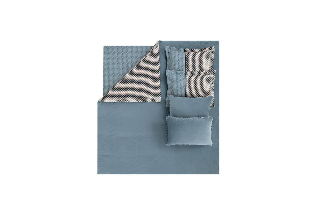 Charme Savio Indigo Fluweel Saten Dekbedovertrekset Tweepersoons Xl - foto 5