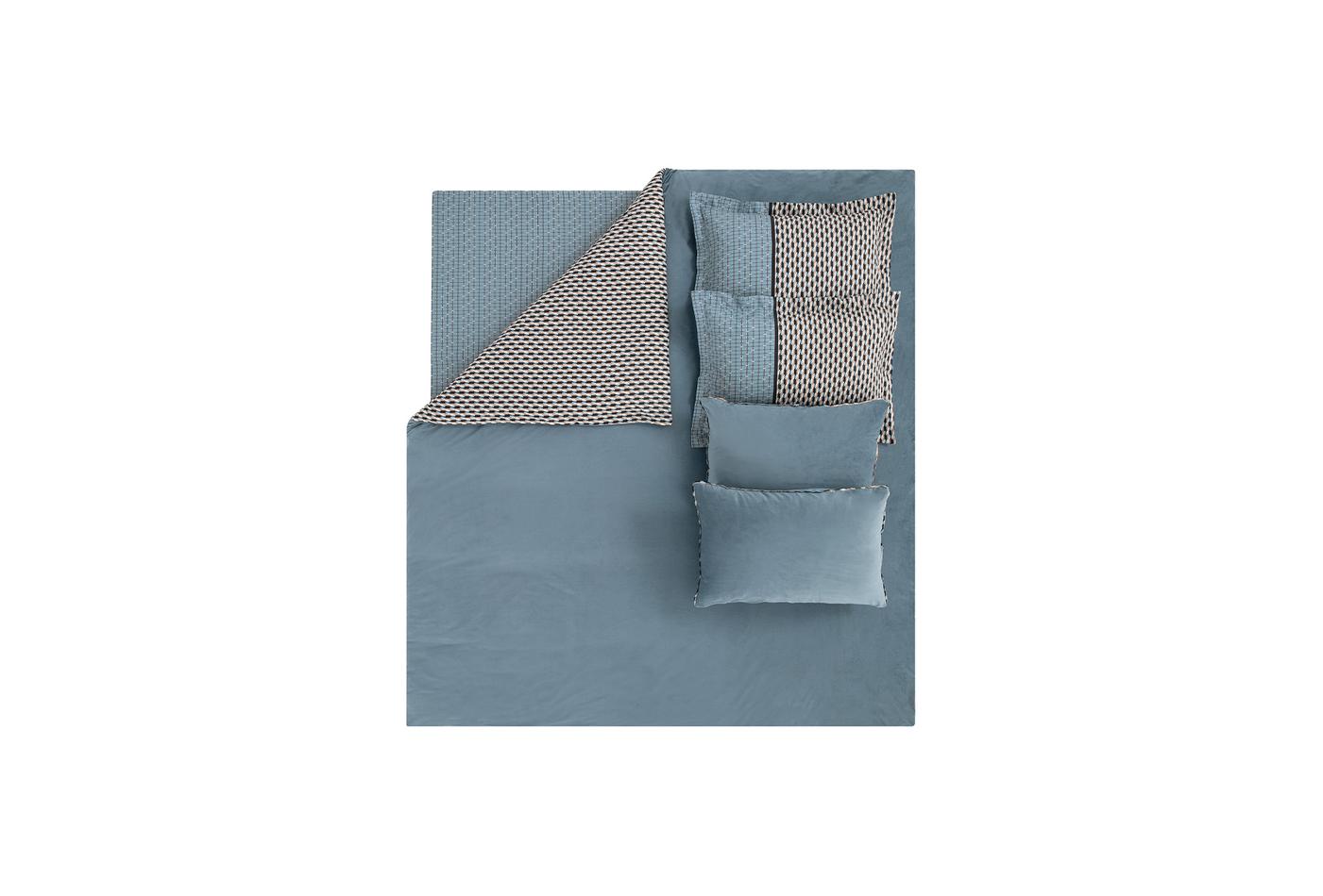 Charme Savio Indigo Fluweel Saten Dekbedovertrekset Tweepersoons Xl - foto 5