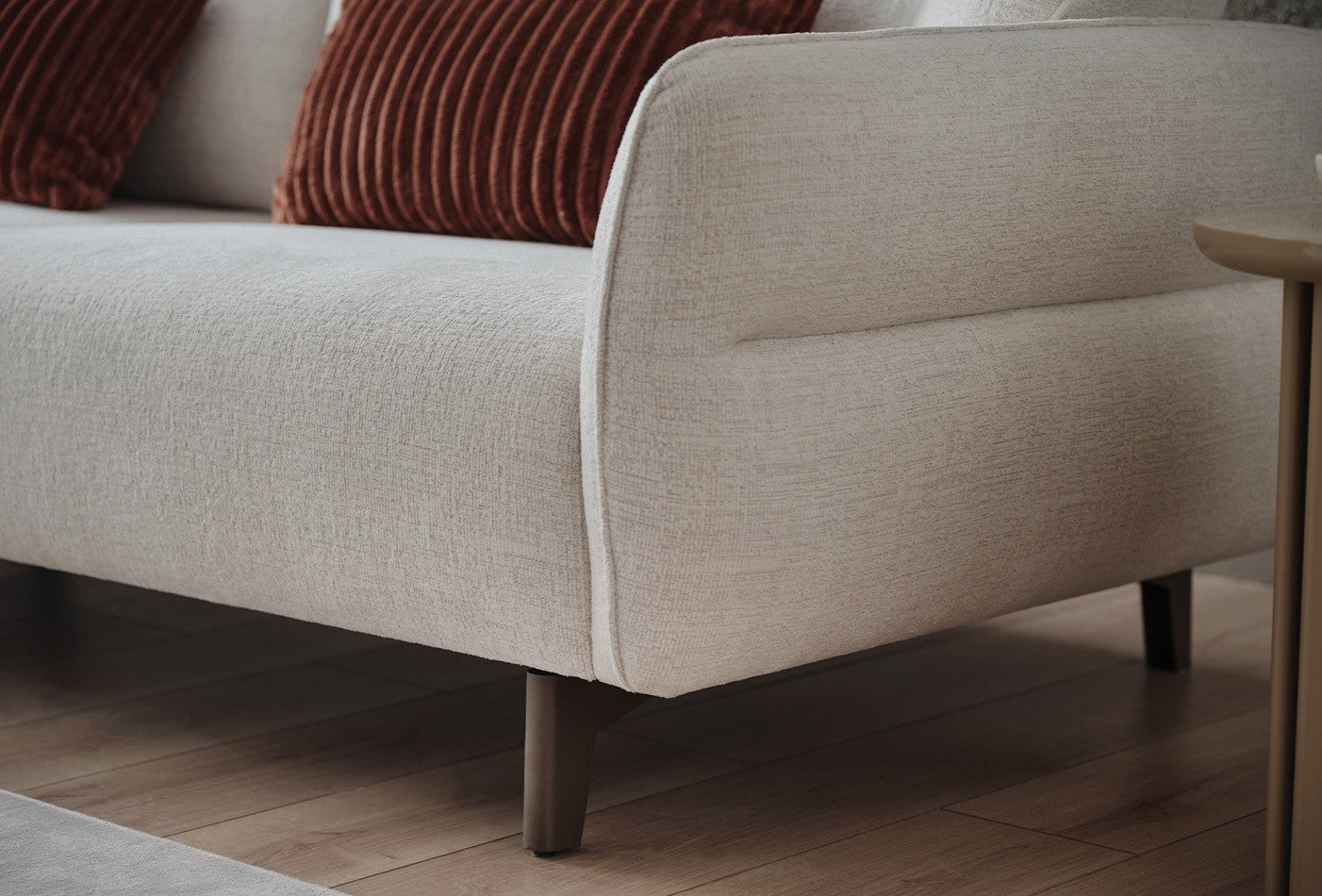 Hera 3-Zitsbank met Slaapfunctie + Fauteuil Geweven stof Wit - foto 4