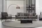 Berta 3-Zitsbank met slaapfunctie + Fauteuil Linnen geweven Grijs - foto 3