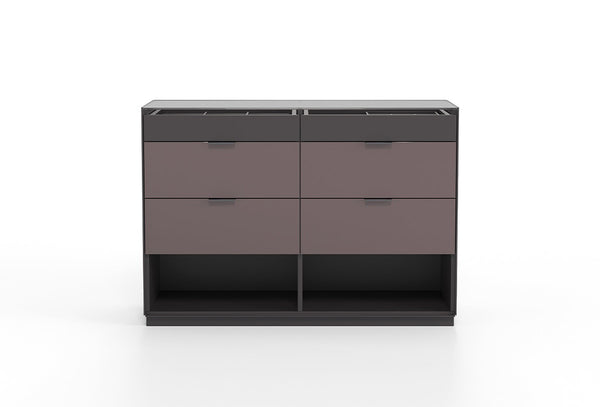 Modena High Gloss Bruin Eiland Ladekast 120X85 Cm