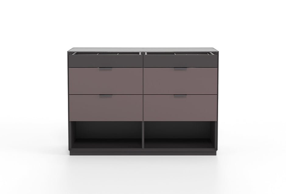 Modena High Gloss Bruin Eiland Ladekast 120X85 Cm