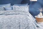 Leaf Blauw Bed Sprei Seti Tweepersoons - foto 3