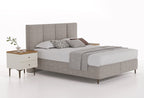 Marsana met hoofdbord Boxspring Beige Geweven Stof - foto 6