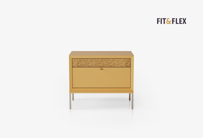 Fit Flex 2 met lades op poten Module Geel 80X67