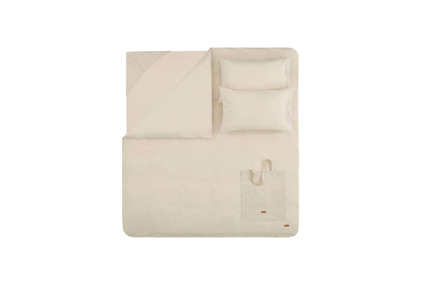 Plain Beige Dekbedovertrekset Tweepersoons - foto 4