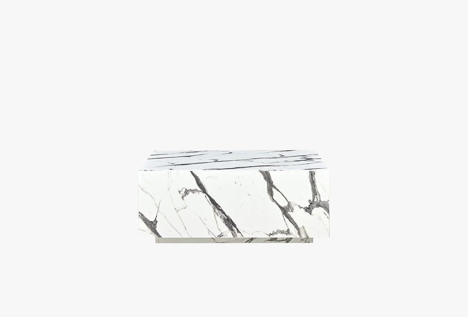 Tosca Salontafel Marmerlook Wit 90X35 Cm