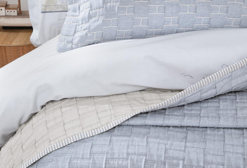 Velma Indigo Beige Bed Sprei Tweepersoons - foto 3