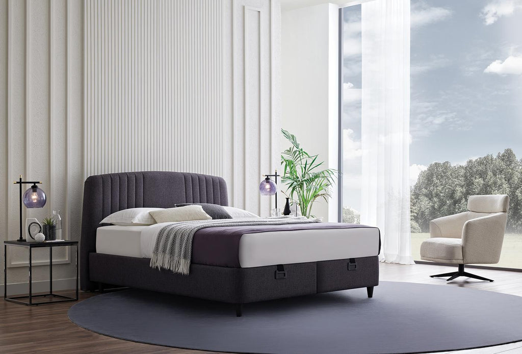 Canto Silver Boxspring met hoofdbord 90x190 cm Antraciet - foto 3