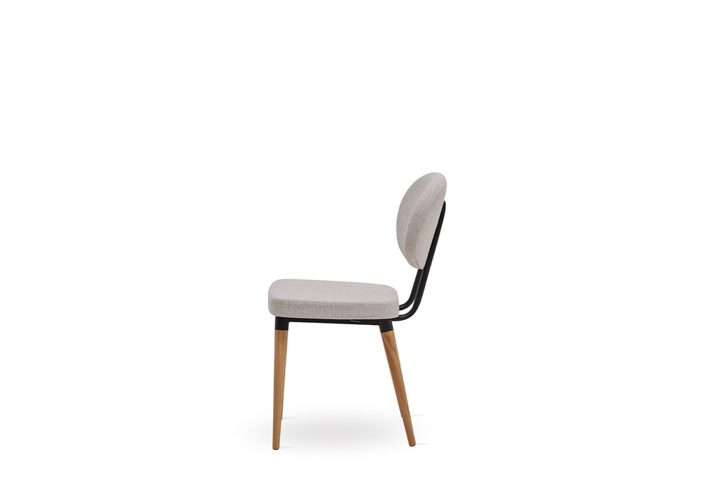 Palladio Eetkamerstoel Linnen stof Beige - foto 5