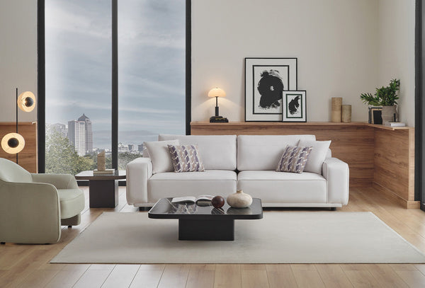 Mesta 3-Zitsbank Orme Stof 14008 Creme