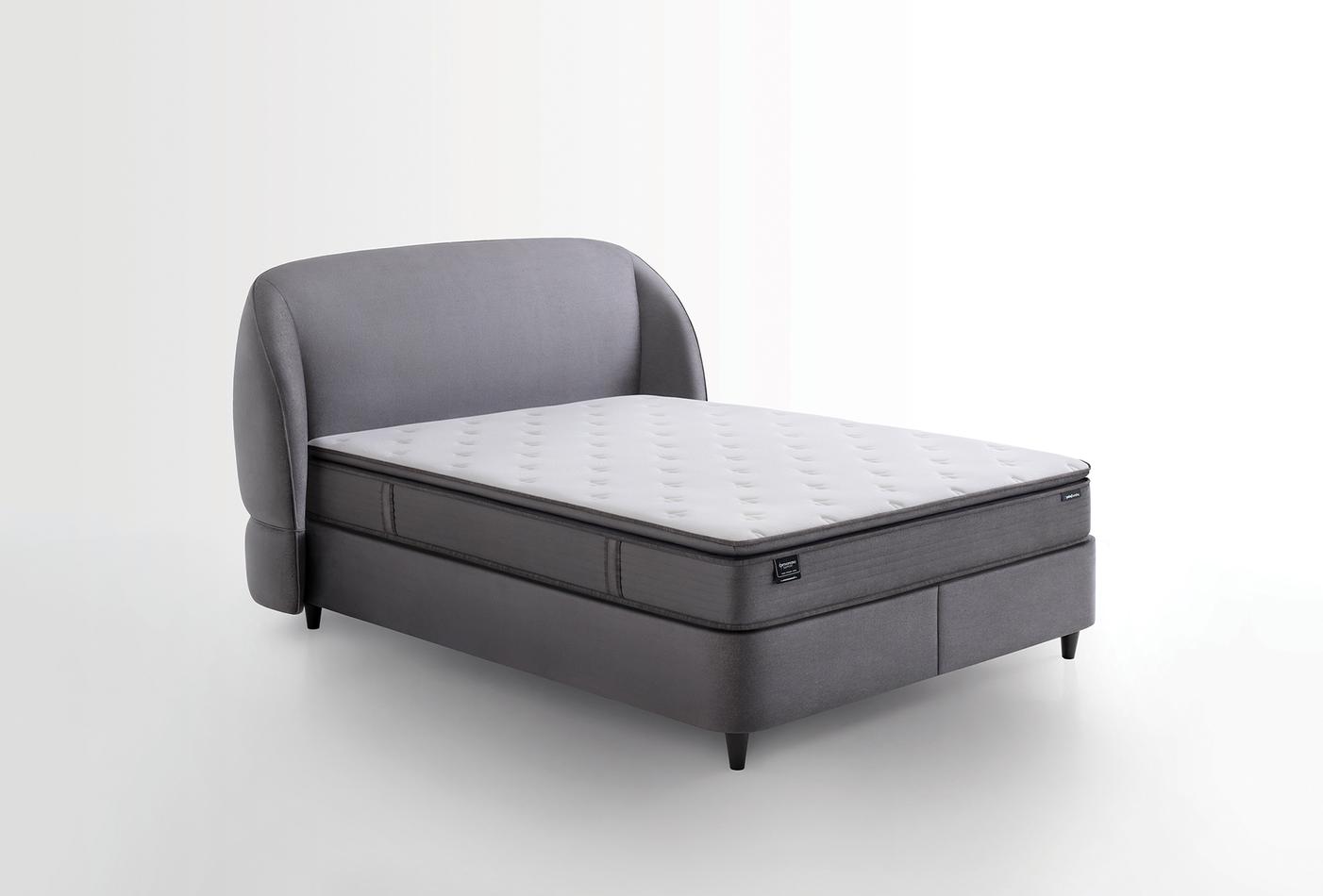 Lotto Orthopedic Support Bed Boxspring met hoofdbord 140x190 cm Antraciet - foto 6