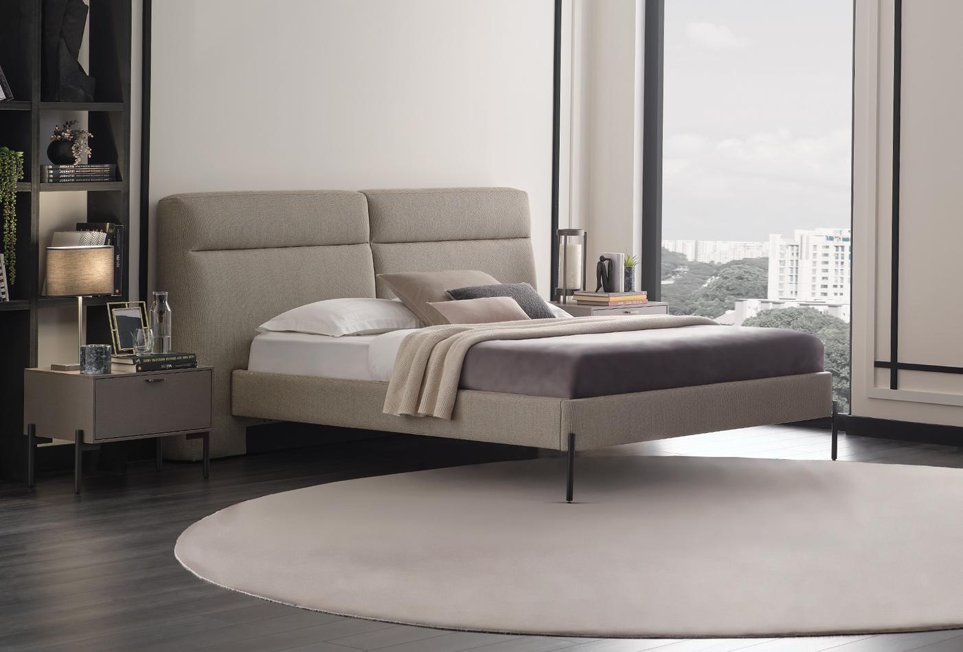 Berta Bed Met Hoofdbord Beige