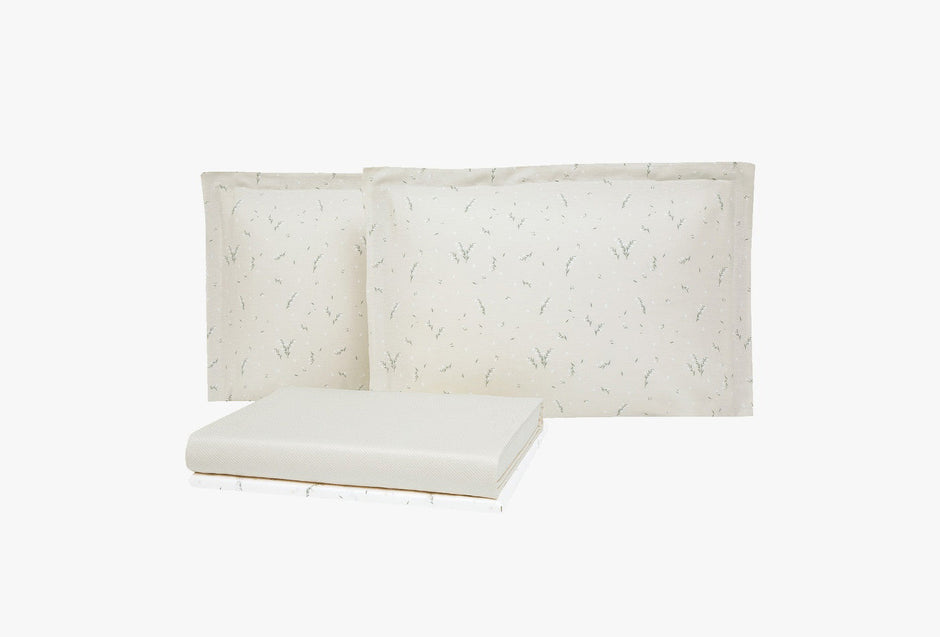 Ramona Ecru Bambu Pique-set Eenpersoons