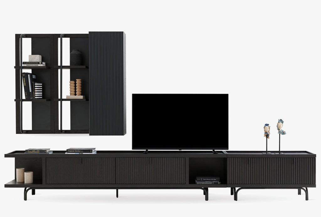 Austin Maxi Tv-meubel Donker OAK kleur 350x45 cm - foto 2