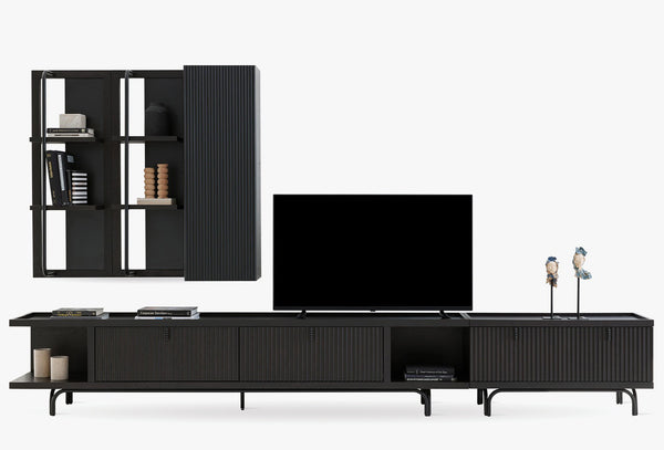 Austin Maxi Tv-meubel Donker OAK kleur 350X45 Cm
