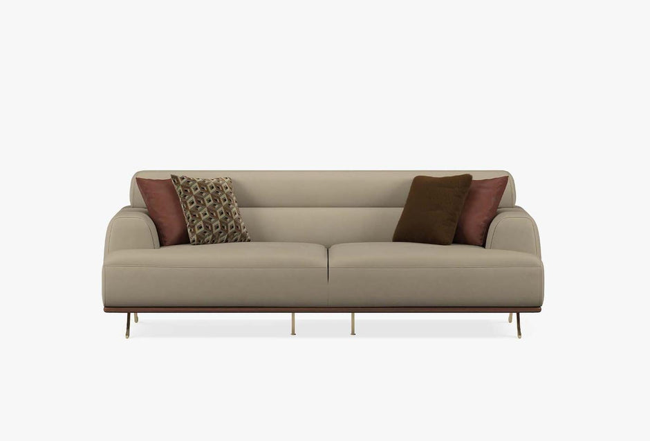 Valdera 2,5-Zitsbank Suede Grijs