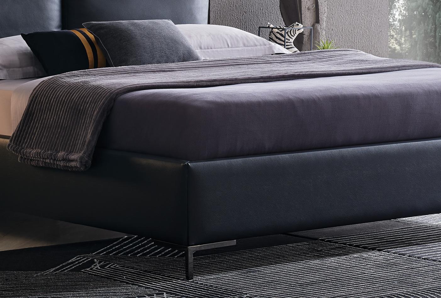 Legato Boxspring met hoofdbord 160x200 cm Grijs Kunstleer Stof - foto 4