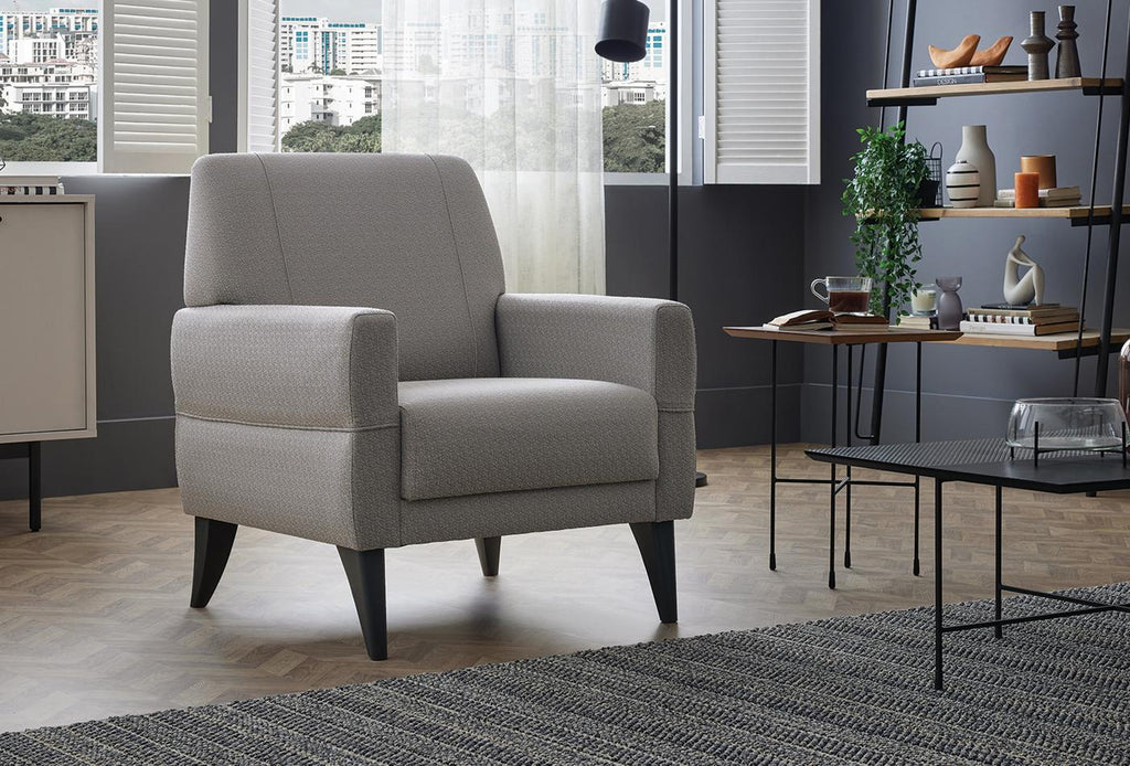 Astera Fauteuil Linnen geweven Lichtgrijs