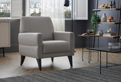Astera Fauteuil Linnen geweven Lichtgrijs