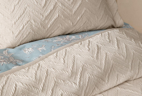 Curly Beige Bed Sprei Eenpersoons