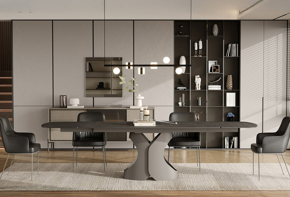 Nebula Eettafel Uitschuifbaar Grijs 200-300X100 Cm