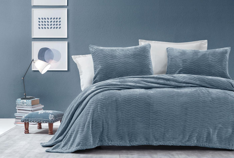 Dazel Indigo Bedspreiset met deken Eenpersoons