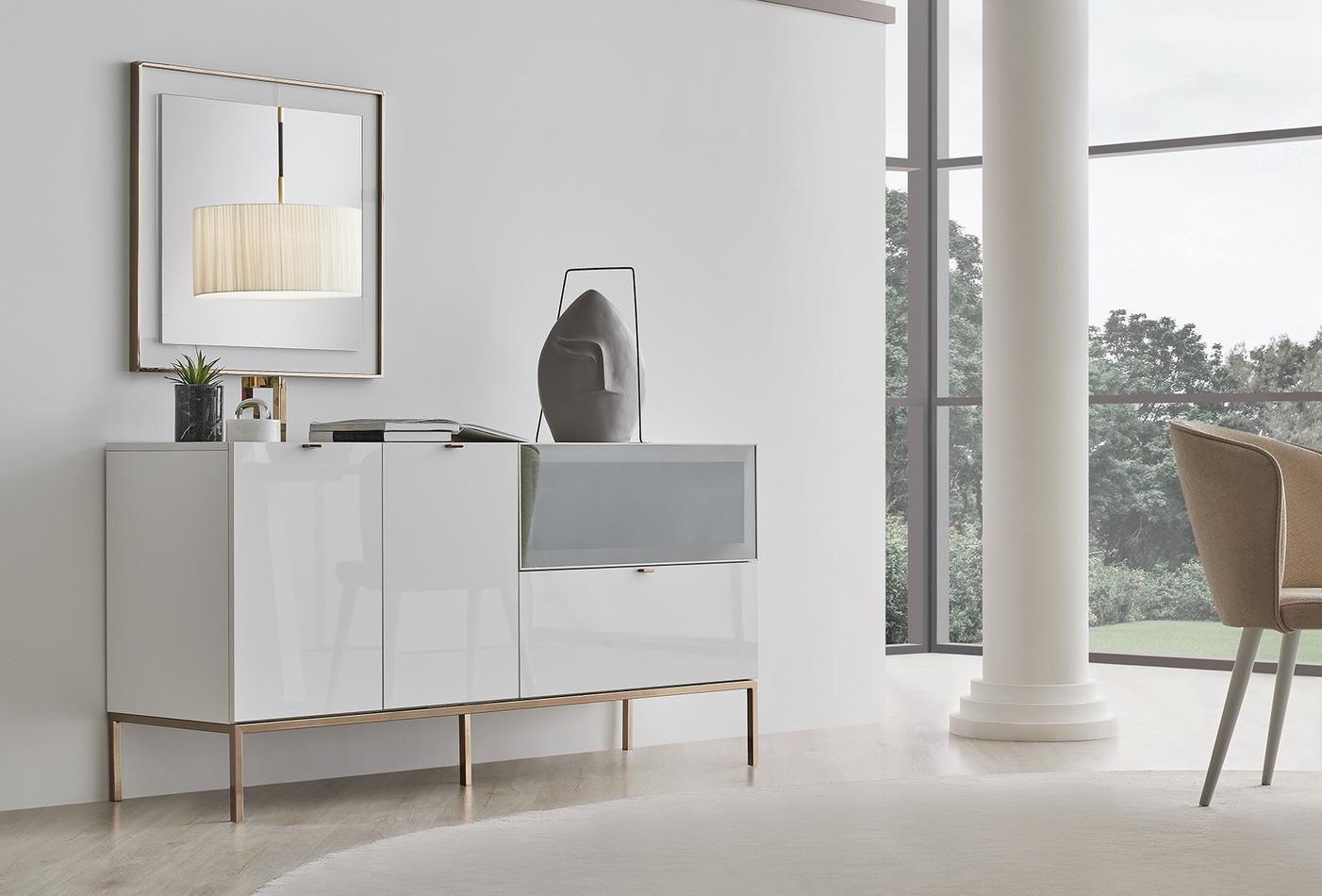 Legato Dressoir OAK poten Eettafel Vast Cordell Eetkamerstoel 4 Stuks Kleur Wit - foto 3