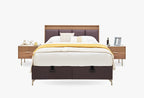 Pavia Boxspring met hoofdbord 160x200 cm Bruin - foto 2