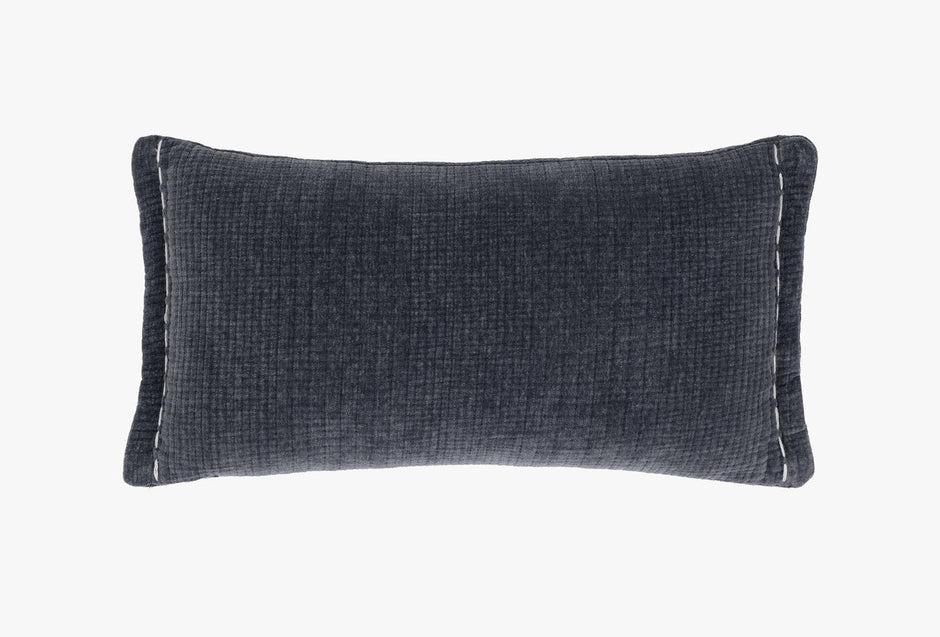 King Antraciet gestreept Decoratief Sierkussen 30X50 Cm